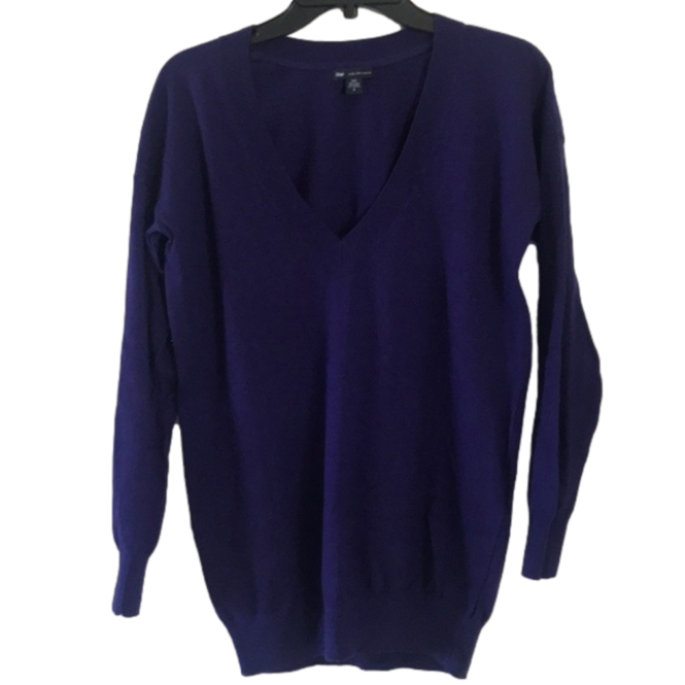 Classy Gap V Neck Part Cashmere Sweater Size S